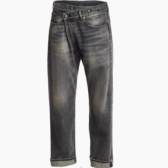 Sz 28 R13 Crossover Jeans Leyton Black - Picture 1 of 16